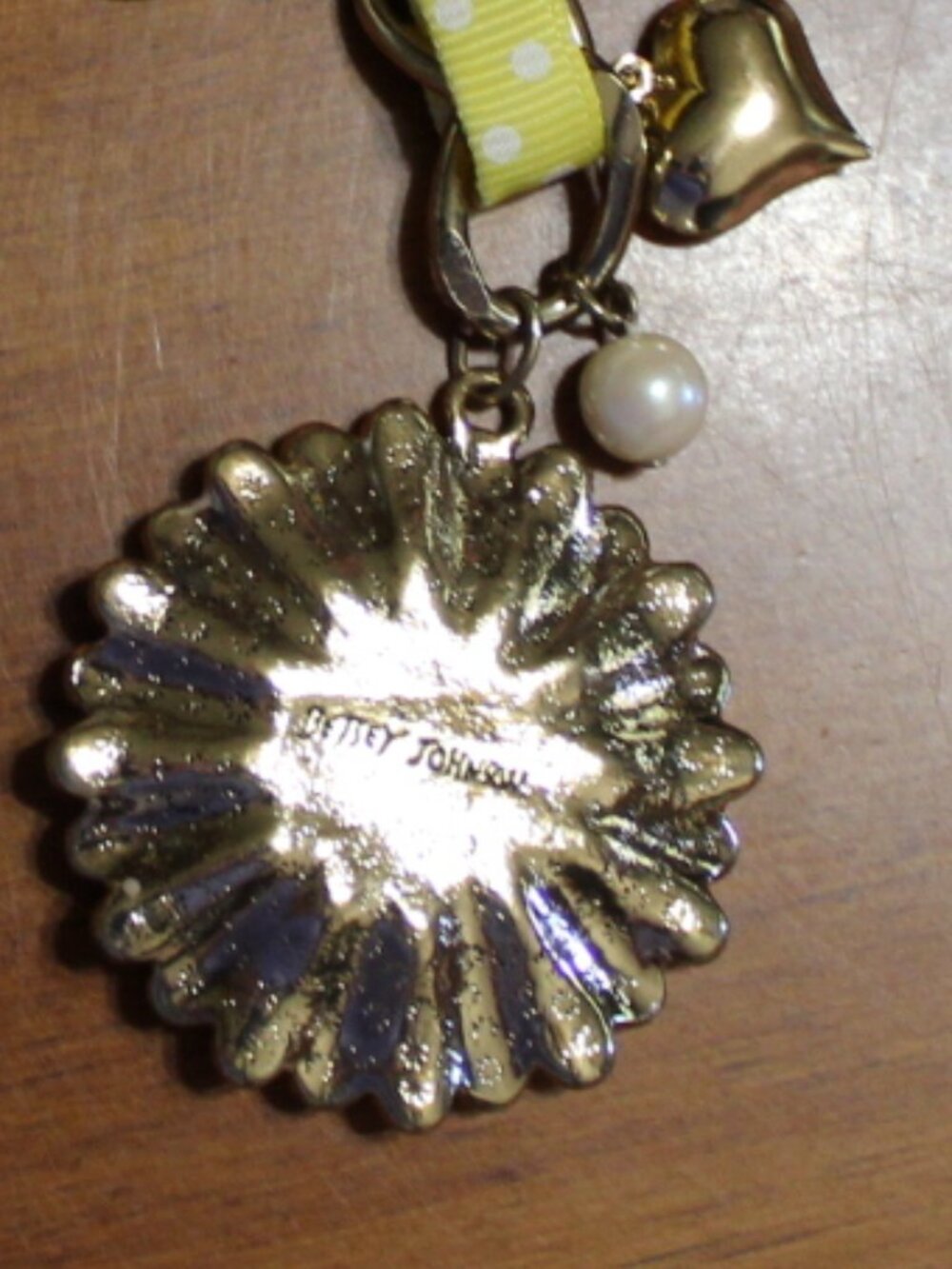 NWOT Betsey Johnson Floral ladybug bag charm/ key chain  FUN! - Picture 8 of 9